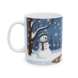 Festive Snowman Ceramic Mug - Holiday Christmas - Dipaliz - Mugs