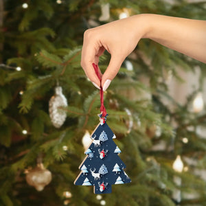 Christmas Snowman Wooden Ornaments – Solid Wood - Dipaliz - Holiday