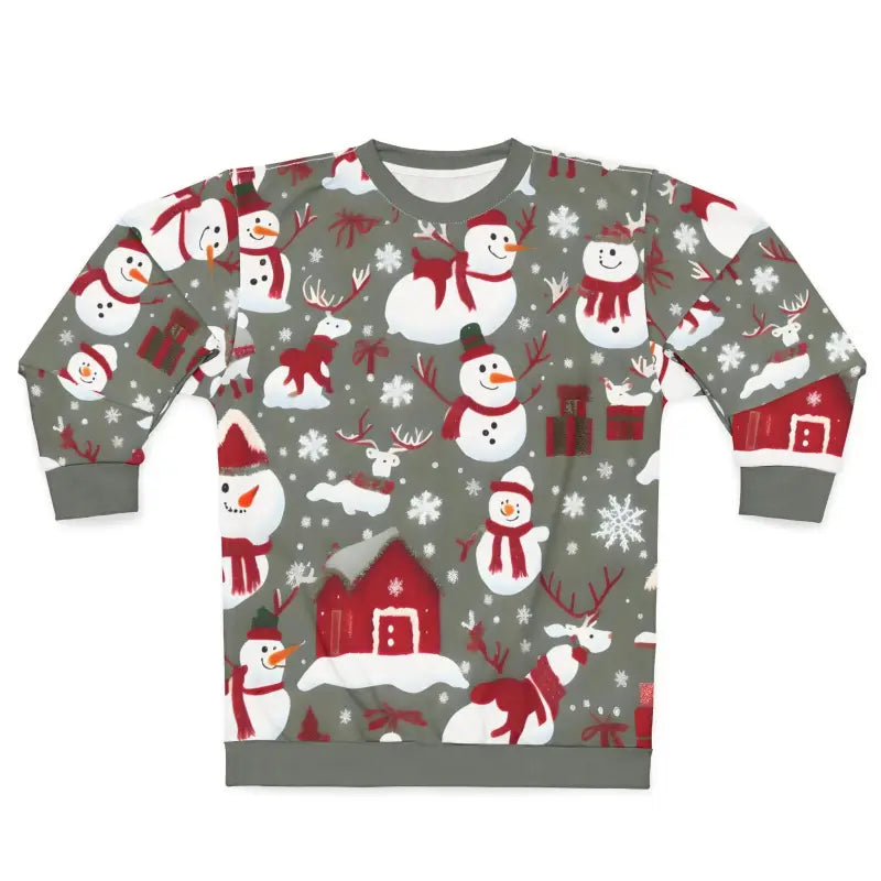 Festive Snowman Unisex Sweatshirt for Cozy Christmas Vibes - All Over Prints