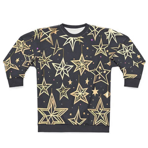 Christmas Stars Unisex Sweatshirt Cut Holiday Wear - Dipaliz - Sweatshirts