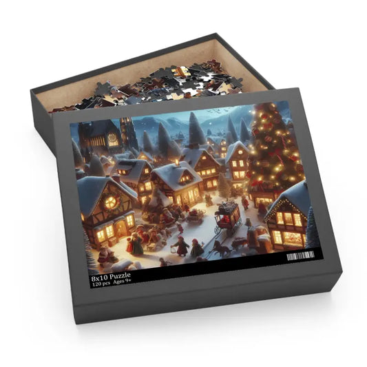 Christmas Town Puzzle: Festive Fun for Family & Friends - 10’’ × 8’’ (120 Pcs) Puzzle