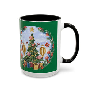 Vibrant Christmas Tree Colorful Mugs - Grip c Shaped - Dipaliz