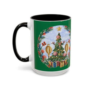 Vibrant Christmas Tree Colorful Mugs - Grip c Shaped - Dipaliz