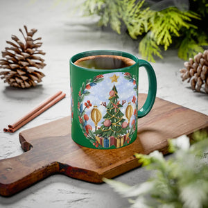 Vibrant Christmas Tree Colorful Mugs - Grip c Shaped - Dipaliz