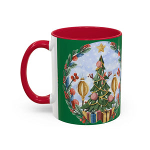 Vibrant Christmas Tree Colorful Mugs - Grip c Shaped - Dipaliz