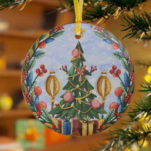 Clear Glass Ornaments – Christmas Tree 3.5in - Dipaliz - Holiday