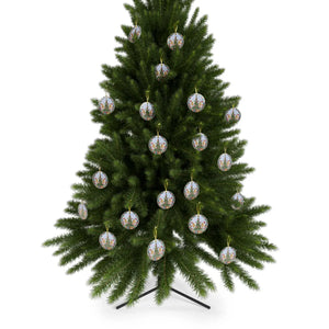 Clear Glass Ornaments – Christmas Tree 3.5in - Dipaliz - Holiday