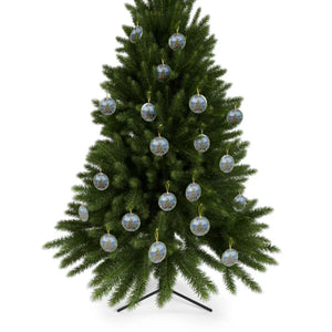 Clear Glass Christmas Tree Ornaments - Sparkling Holiday Magic - Dipaliz