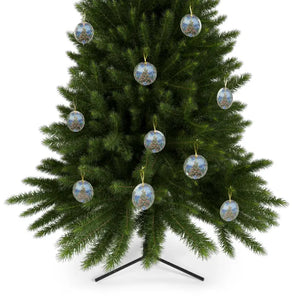 Clear Glass Christmas Tree Ornaments - Sparkling Holiday Magic - Dipaliz