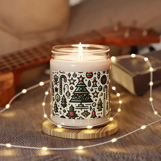 Christmas Tree Delight: Festive Soy Candle for Cozy Comfort - Clean Cotton / 9oz Home Decor