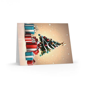 Sparkling Christmas Tree Greeting Cards - White Envelopes - Dipaliz - & Note