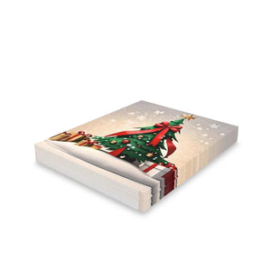Stylish Christmas Tree Greeting Cards - White Envelopes - Dipaliz - & Note
