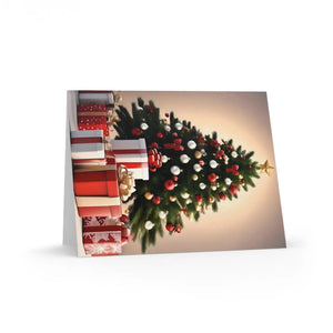 Chic Christmas Tree Greeting Cards - Message Inside - Dipaliz - & Note