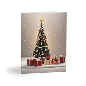Festive Christmas Tree Greeting Cards - Message Inside - Dipaliz - Card Organizers