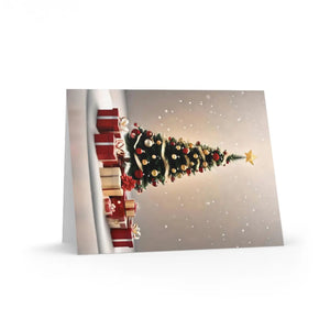 Festive Christmas Tree Greeting Cards - Message Inside - Dipaliz - Card Organizers