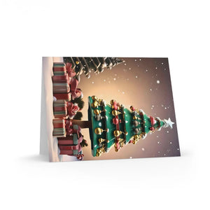 Chic Christmas Tree Greeting Cards - Festive Message - Dipaliz - & Note