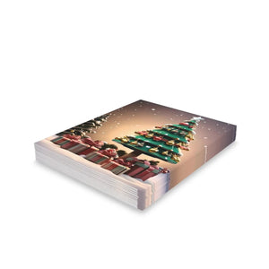 Chic Christmas Tree Greeting Cards - Festive Message - Dipaliz - & Note