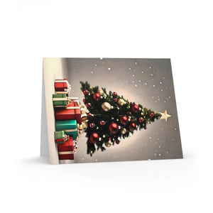 Matte Christmas Tree Greeting Cards - White Envelopes - Dipaliz - & Note