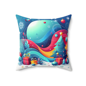 Spun Polyester Pillow – Holiday Decor - Dipaliz - Throw Pillows