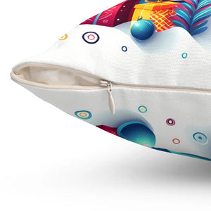 Spun Polyester Pillow – Holiday Decor - Dipaliz - Throw Pillows