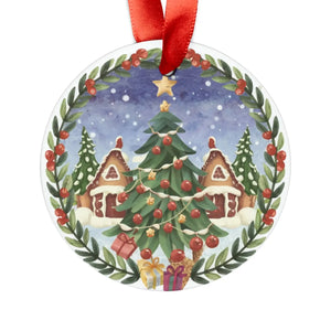 Houses Acrylic Ornament – Christmas Tree - Dipaliz - Holiday Ornaments
