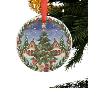 Houses Acrylic Ornament – Christmas Tree - Dipaliz - Holiday Ornaments