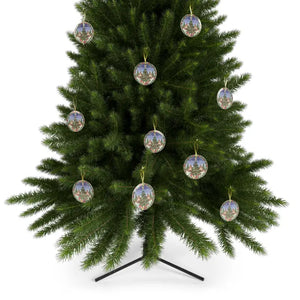 Clear Glass Ornaments - Sparkling Christmas Tree Decor - Dipaliz - Holiday