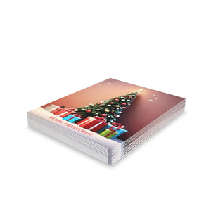 Festive Christmas Tree Greeting Cards - Merry - Dipaliz - & Note