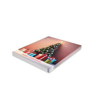 Festive Christmas Tree Greeting Cards - Merry - Dipaliz - & Note