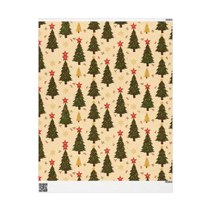 Gsm Fine Art Wrapping Paper Evergreen Silhouettes Cream - Dipaliz - 30’’ x 36’’ / Matte
