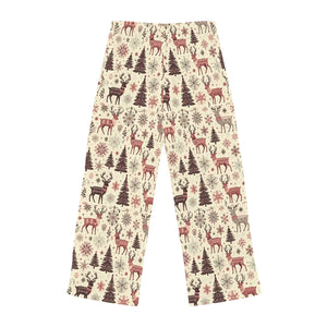 Christmas Tree and Reindeer Pattern Women’s Pajama Pants (aop) - Pajamas