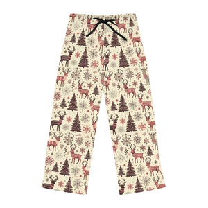 Christmas Tree and Reindeer Pattern Women’s Pajama Pants (aop) - Pajamas