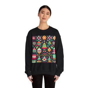 Festive Heavy Blend Sweatshirt - Ribbed Knit Collar - Dipaliz - Sweatshirts