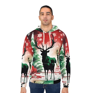 All Over Prints - Unisex Pullover Hoodie - Christmas Reindeer Aop - Dipaliz