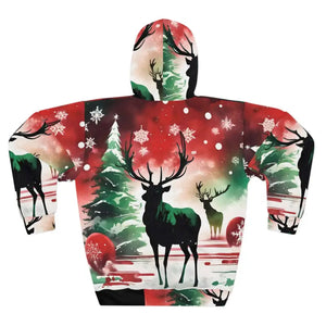 All Over Prints - Unisex Pullover Hoodie - Christmas Reindeer Aop - Dipaliz