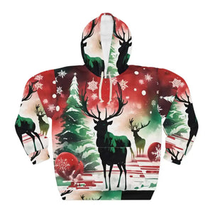 All Over Prints - Unisex Pullover Hoodie - Christmas Reindeer Aop - Dipaliz s