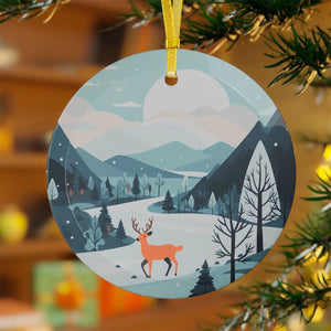 Reindeer Glass Ornaments – Winter Holiday - Dipaliz