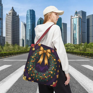 Christmas Wreath Aop Tote Bag - Festive Multi-size - Dipaliz - Bags