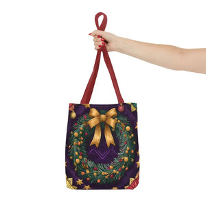 Christmas Wreath Aop Tote Bag - Festive Multi-size - Dipaliz - Bags