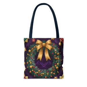 Christmas Wreath Aop Tote Bag - Festive Multi-size - Dipaliz - Bags