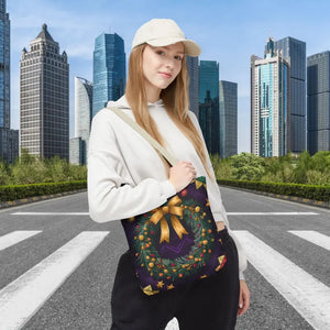 Christmas Wreath Aop Tote Bag - Festive Multi-size - Dipaliz - Bags