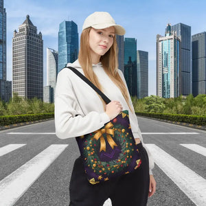 Christmas Wreath Aop Tote Bag - Festive Multi-size - Dipaliz - Bags