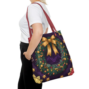 Christmas Wreath Aop Tote Bag - Festive Multi-size - Dipaliz - Bags