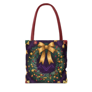 Christmas Wreath Aop Tote Bag - Festive Multi-size - Dipaliz - Bags