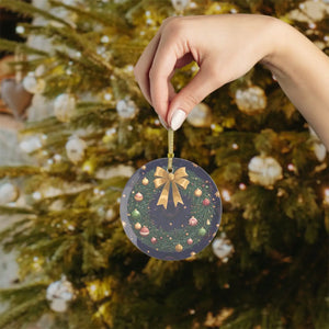 Reindeer Glass Ornaments – Gold Ribbon - Dipaliz - Holiday