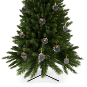 Reindeer Glass Ornaments – Gold Ribbon - Dipaliz - Holiday