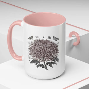 Vibrant Chrysanthemum Coffee Mug - 11oz Ceramic - Dipaliz - Mugs