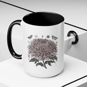 Vibrant Chrysanthemum Coffee Mug - 11oz Ceramic - Dipaliz - Mugs