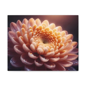 Canvas - Chrysanthemum Gallery Wraps Artist Grade Cotton - Dipaliz 14″ x 11″ / 1.25’’