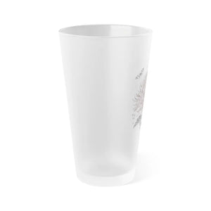 Frosted Pint Glass Chrysanthemum 16oz Design - Dipaliz - Beer Glasses